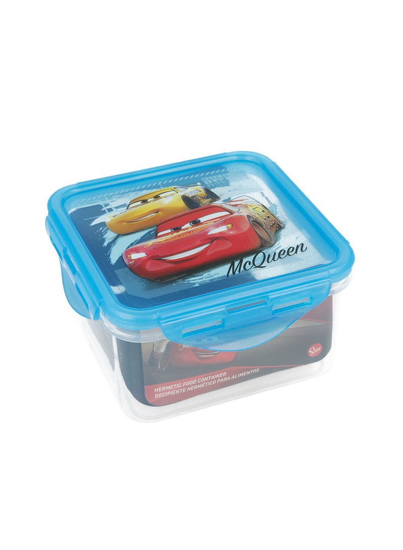 ديزني علبة طعام مربعة ومحكمة الإغلاق بطبعة مستوحاة من فيلم الرسوم المتحركة "Cars" وعبارة "Race Ready" متعدد الألوان 12.3x12.3x6,7 - Image 2