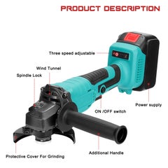 Generic 125mm Compact Cutting And Grinding Machine Set Multicolor 33.00 x 10.00 x 26.00cm  - Image 1