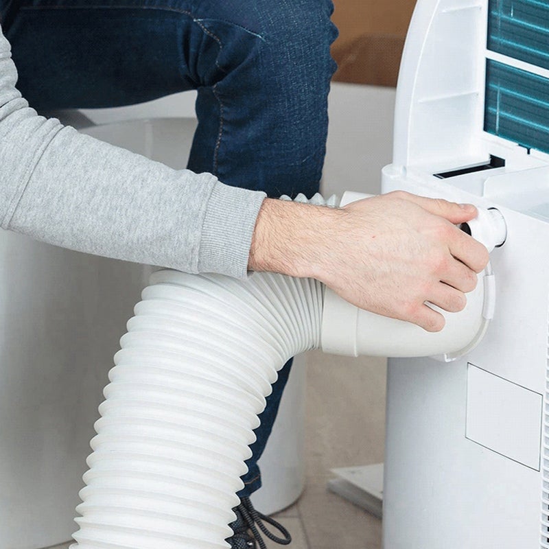 130mm Mobile Air Conditioner Exhaust Duct White 66.00 x 14.00 x 14.00cm