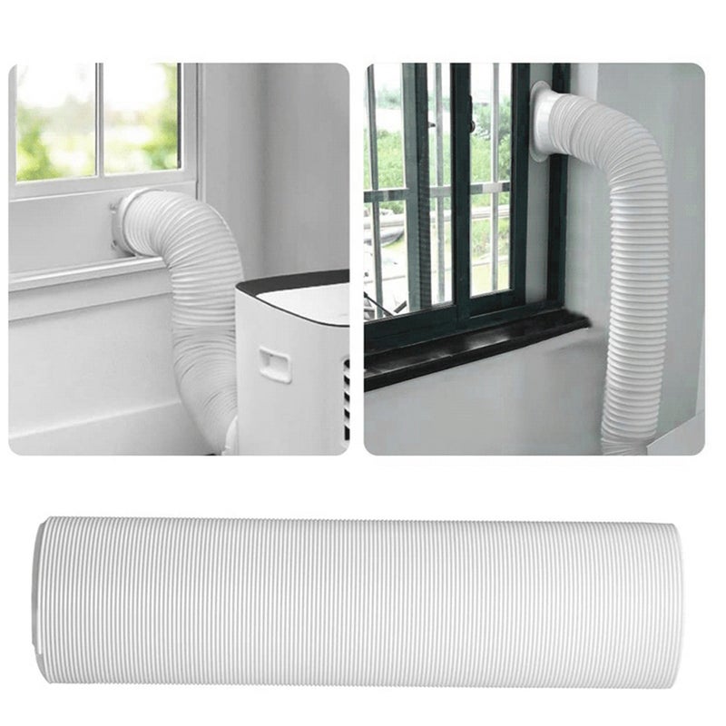 130mm Mobile Air Conditioner Exhaust Duct White 66.00 x 14.00 x 14.00cm