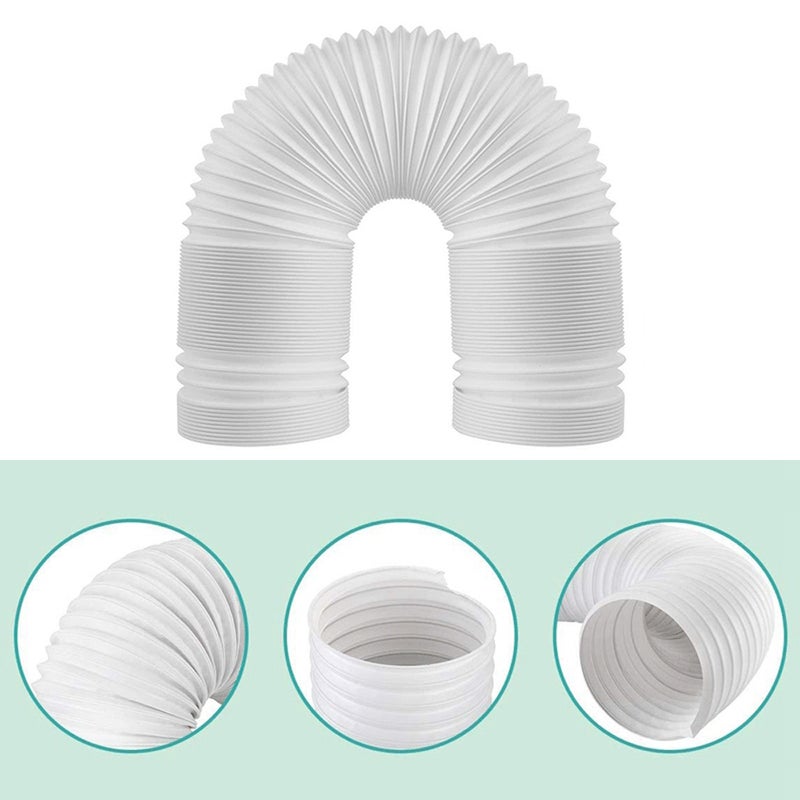 150mm/3.0m Mobile Air Conditioner Exhaust Pipe White 66.00 x 16.00 x 16.00cm - Image 2