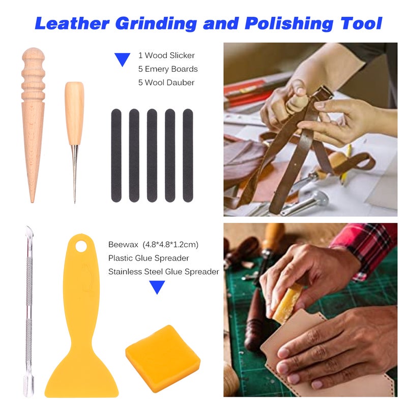 طقم أدوات للصناعات الجلدية، مكون من 273 قطعة. متعدد الألوان 32.50 x 8.00 x 26.00سم - Image 4