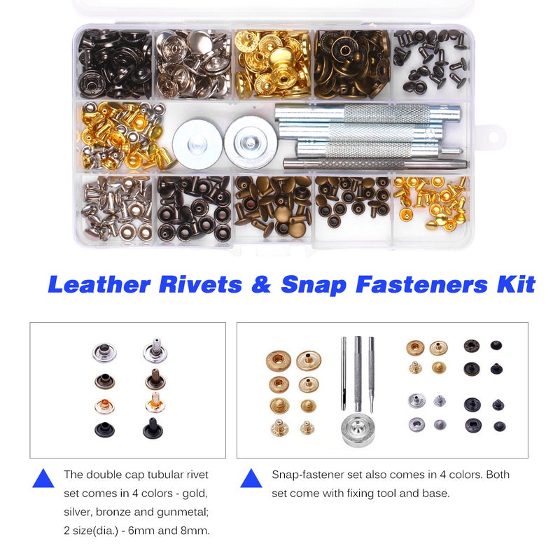 طقم أدوات للصناعات الجلدية، مكون من 273 قطعة. متعدد الألوان 32.50 x 8.00 x 26.00سم - Image 5