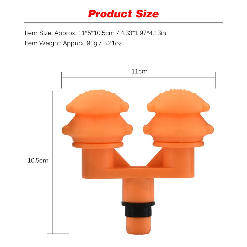 Fascia Gun Vibration Air Cushion Head Orange 11.00 x 5.00 x 10.50cm  - Image 1
