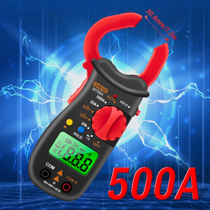 أنينج - جهاز قياس متعدد رقمي أسود وأحمر 18.00 x 4.50 x 10.00سم - Image 1