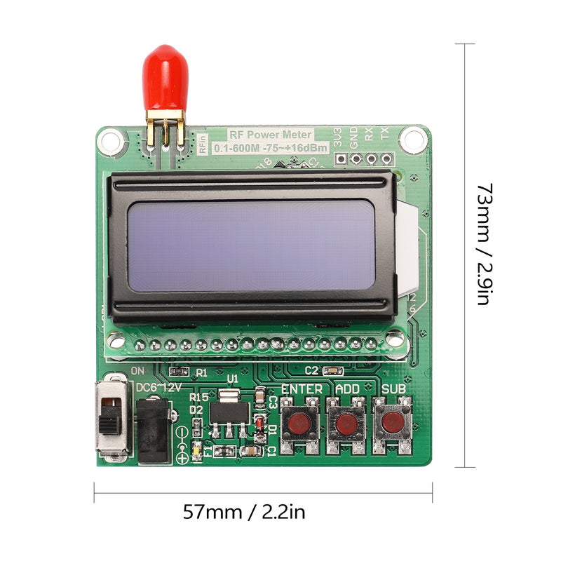 Digital RF Power Meter Multicolor 8.00 x 2.00 x 8.00cm