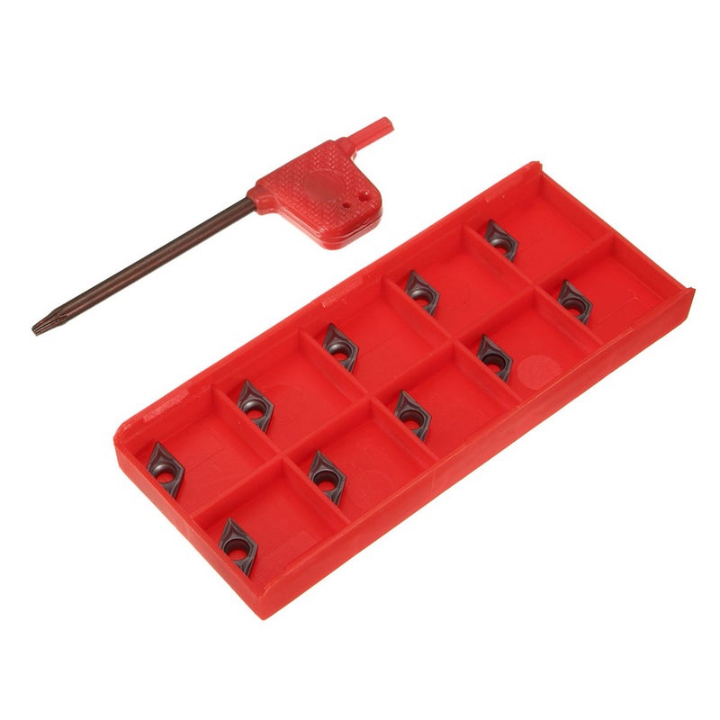 طقم شفرات CNC من 10 قطع أحمر 10.00 x 1.00 x 4.00سم  - Image 1