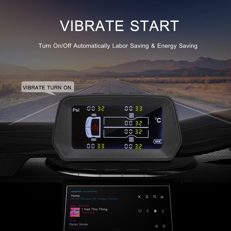 Tire Pressure Monitor For Tire Pressure Within 8kg Black 22.50 x 6.00 x 13.50cm - Image 2