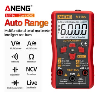 High Precision Automatic Range Multimeter Red 13.60 x 3.80 x 9.90cm - v1603205431/N41236457A_1