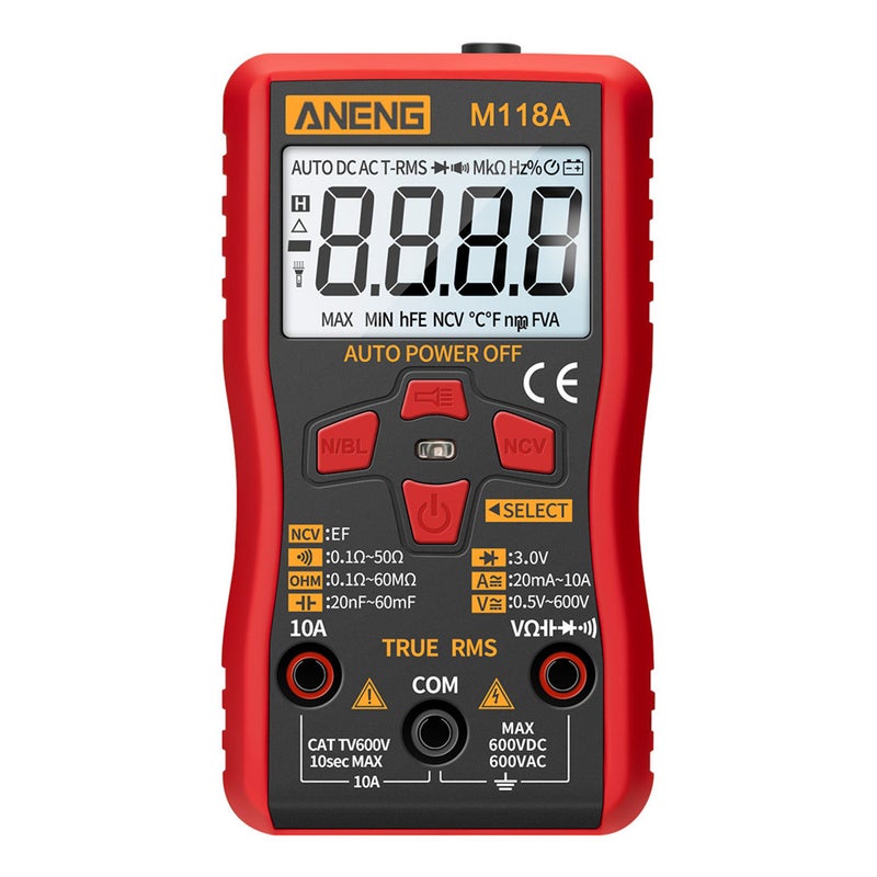 ANENG - High Precision Automatic Range Multimeter Red 13.60 x 3.80 x 9.90cm - Image 1