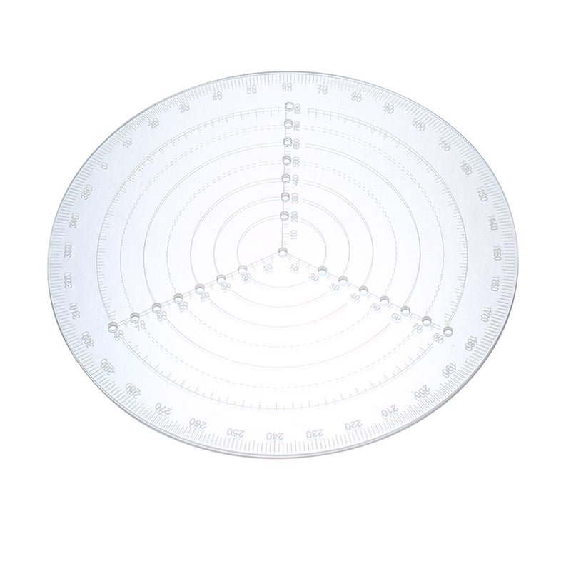 Woodworking Round Ruler Transparent 20.00 x 0.30 x 20.00cm  - Image 1