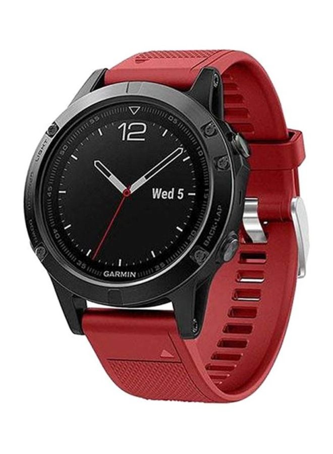 Voberry Replacement Watch Band For Garmin Fenix 5X Plus Red - Image 3