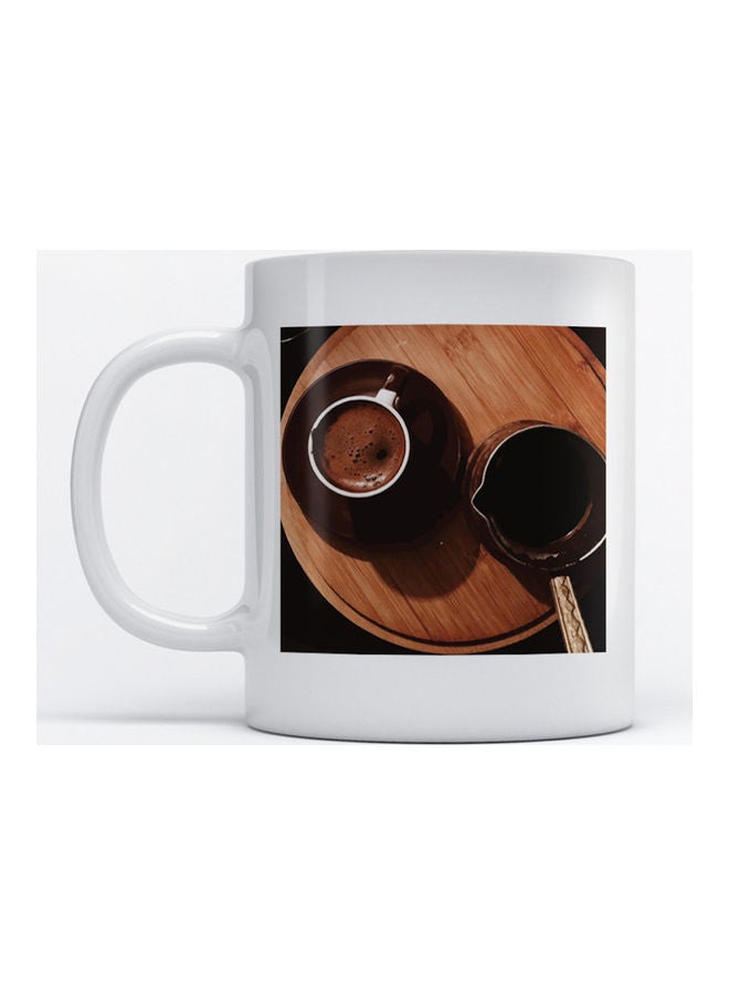 مج لعشاق القهوة للشاي والقهوة أبيض