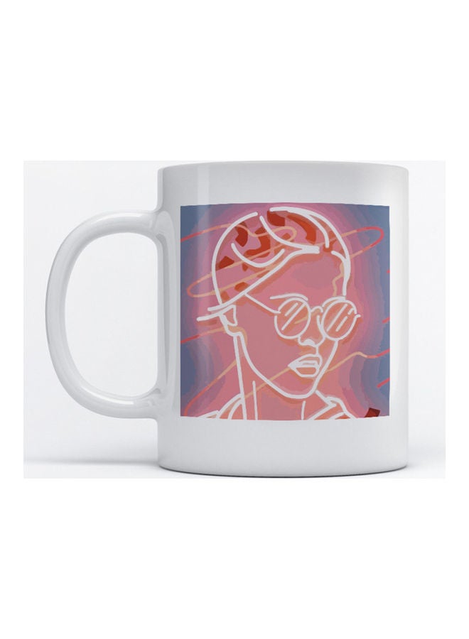 Atiq Mug Neon Light For Coffee And Tea White