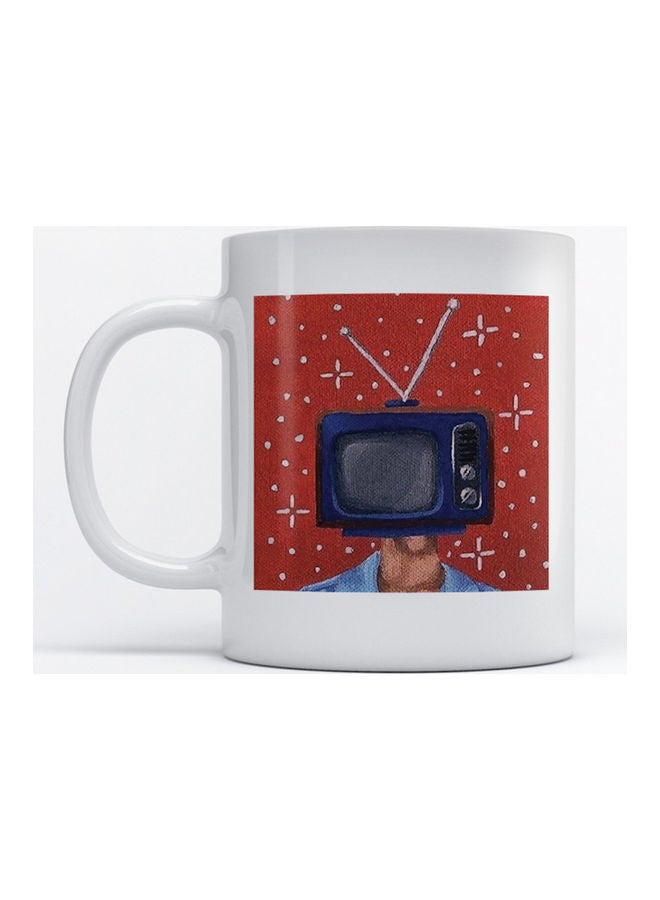 Atiq Mug T.V For Coffee And Tea White 