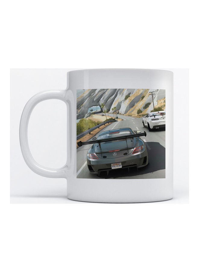 Atiq Mug Rebel Racing Game For Coffee And Tea White