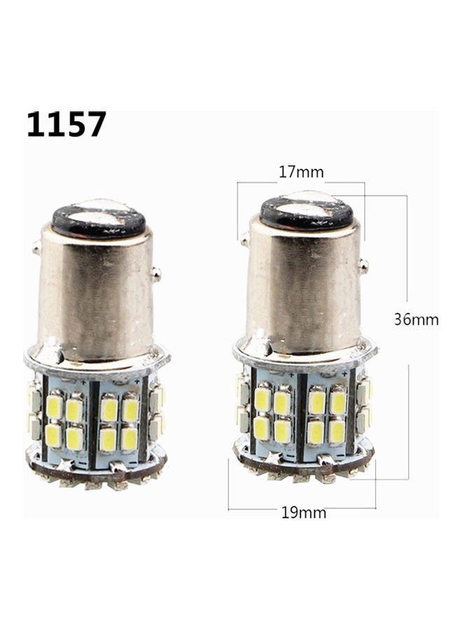 Generic - Pack of 2 Super Bright BAY15D 1157 50SMD 1206 LED Car Brake Light, DC 12V 50 LEDs Auto Rear Tail Lights, Red Turn Signal Lamps Bulb - Image 1
