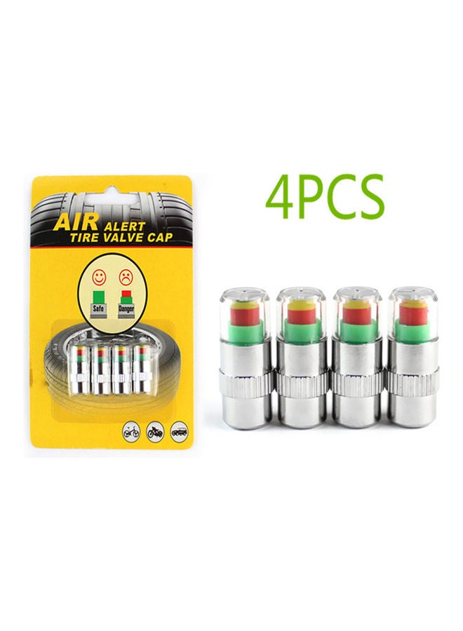 Generic - 4pcs /set 2.4 Bar Car Tire Pressure Monitoring Valve Cap Sensor Indicator 3 Color Eye Alert - Image 1