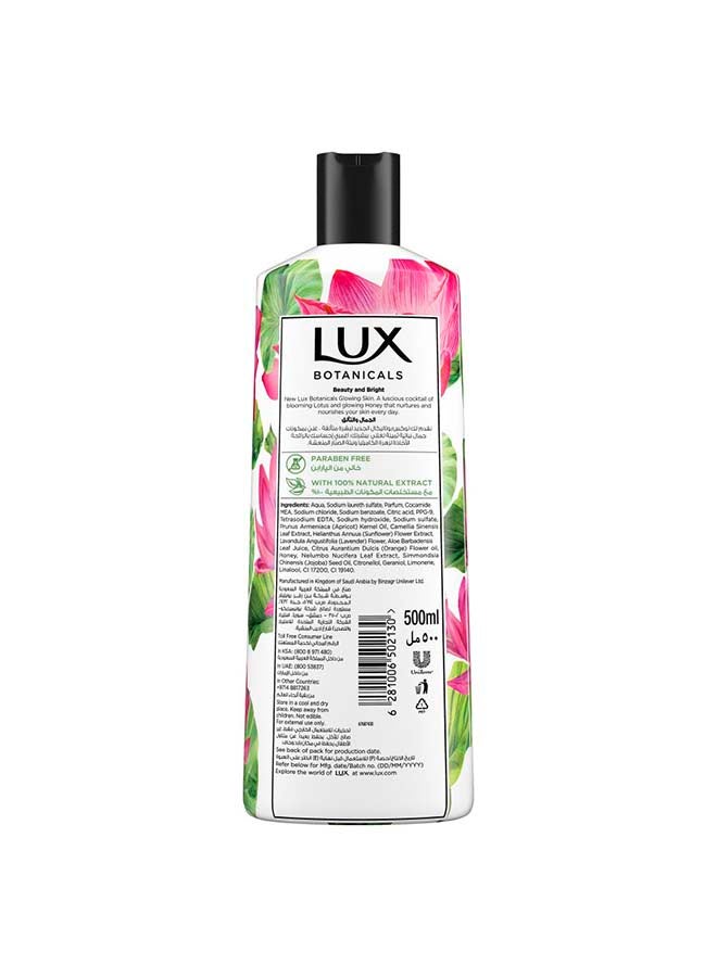 Lux Botanicals Perfumed Body Wash for Glowing Skin with Lotus And Honey 500ml  - Image 3