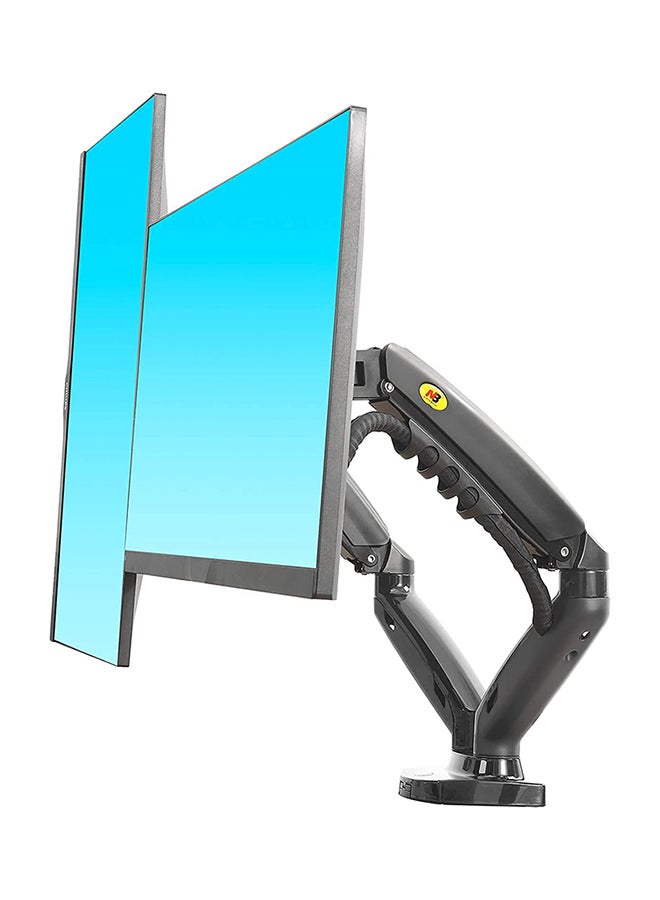 NB NORTH BAYOU - NB North Bayou Dual Monitor Desk Mount Stand Full Motion Swivel Computer Monitor Arm for Two Screens 17-27 Inch with 4.4~19.8lbs Load Capacity for Each Display F160 Black - Image 1