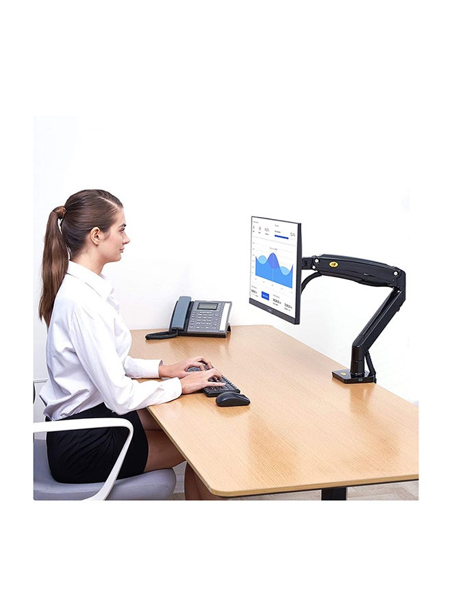 NB NORTH BAYOU NB North Bayou Computer Monitor Desk Mount Stand with Gas Spring Arm Adjustable Height Tilt Angle for 17-30 Inch Flat or Curved Screens VESA 75x75/100x100mm with Clamp, Grommet Mounting Base Black - Image 4
