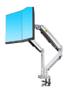 NB NORTH BAYOU Dual LCD Monitor Standing Desk Mount For 27 inch Monitors Sliver  - Image 1