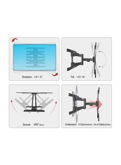 Full Motion TV Wall Mount For 45-75 Inch Screens Black - v1603212878/N40593274A_4