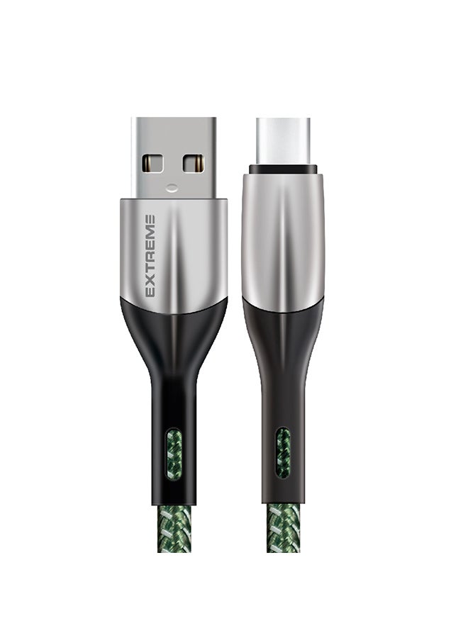 G-TiDE EXTREME Touch Series Type C Quick Charge Cable Green