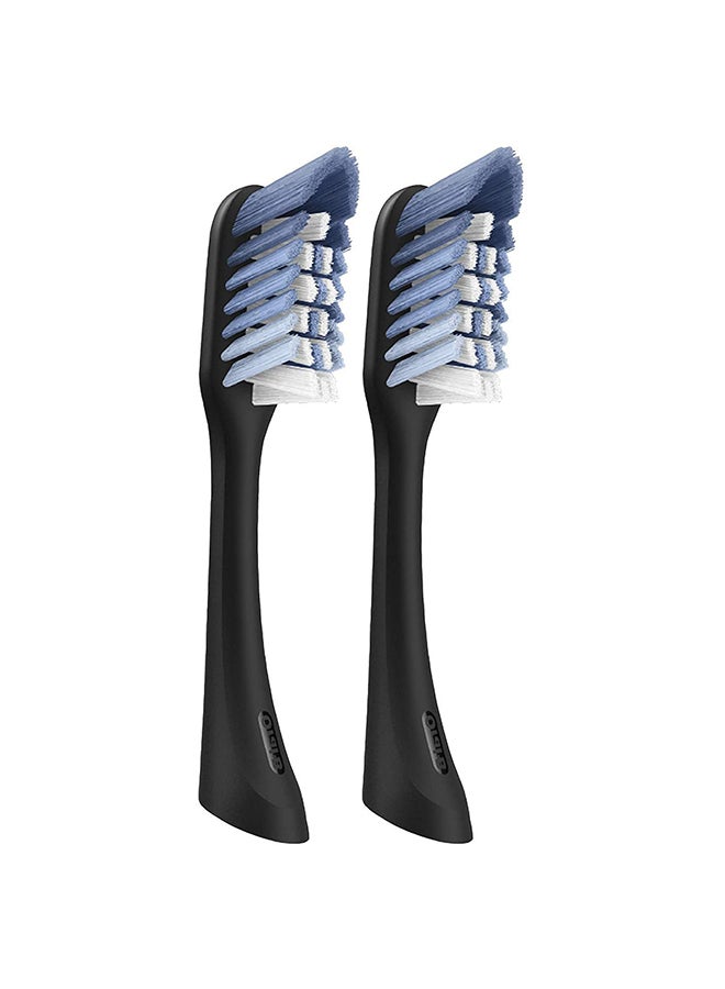Oral-B - Power Clic Toothbrush Replacement Brush Heads, Black, 2 Count Black - Image 1