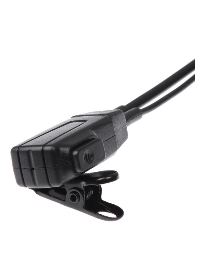 سماعة أذن داخلية بدبوسين على شكل حرف D مزودة بخطاف أذن وميكروفون بخاصية الضغط للتحدث لأجهزة راديو ووكي توكي من باوفينج كينوود - Image 3