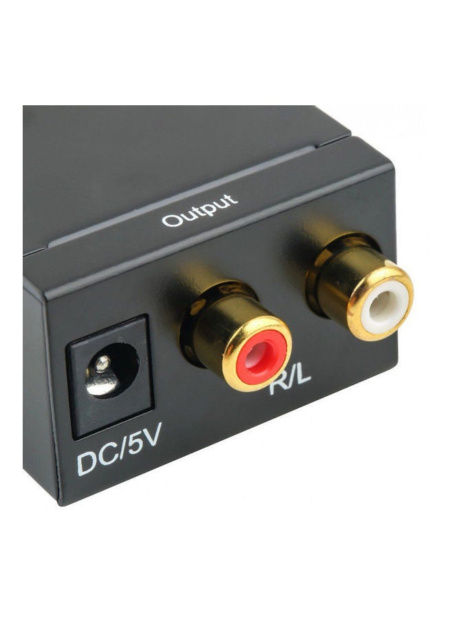 محول صوت من منفذ محوري بصري رقمي إلى RCA L/R تناظري مع كابل ألياف وكابل USB وإطار رئيسي - Image 3