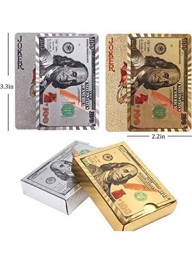 رويال مجموعة بطاقات لعب بلاستيكية غير سامة وقابلة للغسل بنسبة 100% من قطعتين 5.6X8.8سم - Image 2