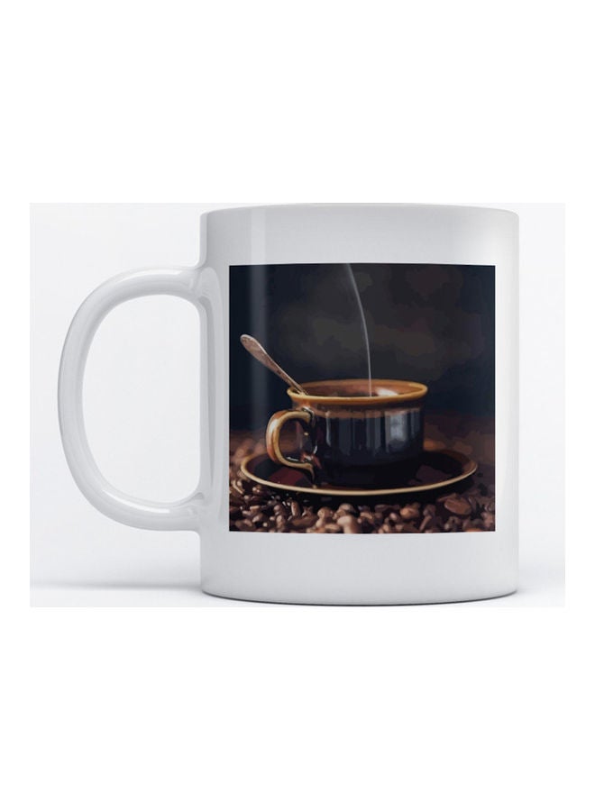 Atiq Mug Coffee Lovers for Coffee and Tea White 