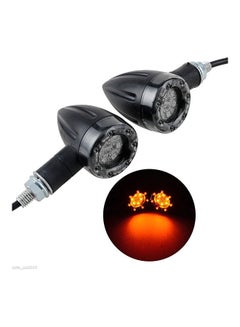 Generic 2pcs Motorcycle Retro Style 2 Colors LED Turn Signal lights Indicators Lamp Universal Application  - Image 2