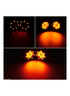 Generic 2pcs Motorcycle Retro Style 2 Colors LED Turn Signal lights Indicators Lamp Universal Application  - Image 3