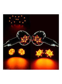 Generic 2pcs Motorcycle Retro Style 2 Colors LED Turn Signal lights Indicators Lamp Universal Application  - Image 4