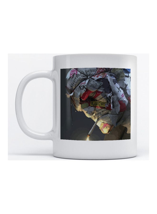 Atiq Mug Newspaper for Coffee and Tea White