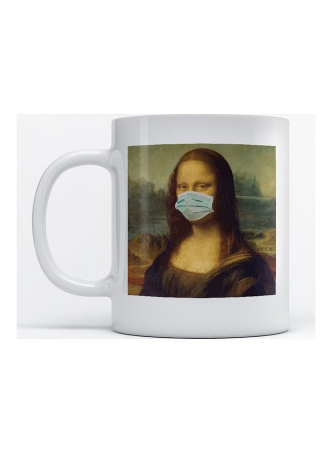 Mug Mona Lisa for Coffee and Tea White