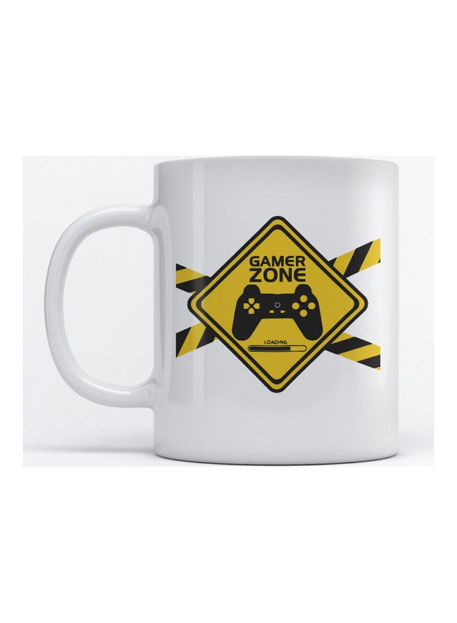 Atiq Mug Gamer Zone for Coffee and Tea White