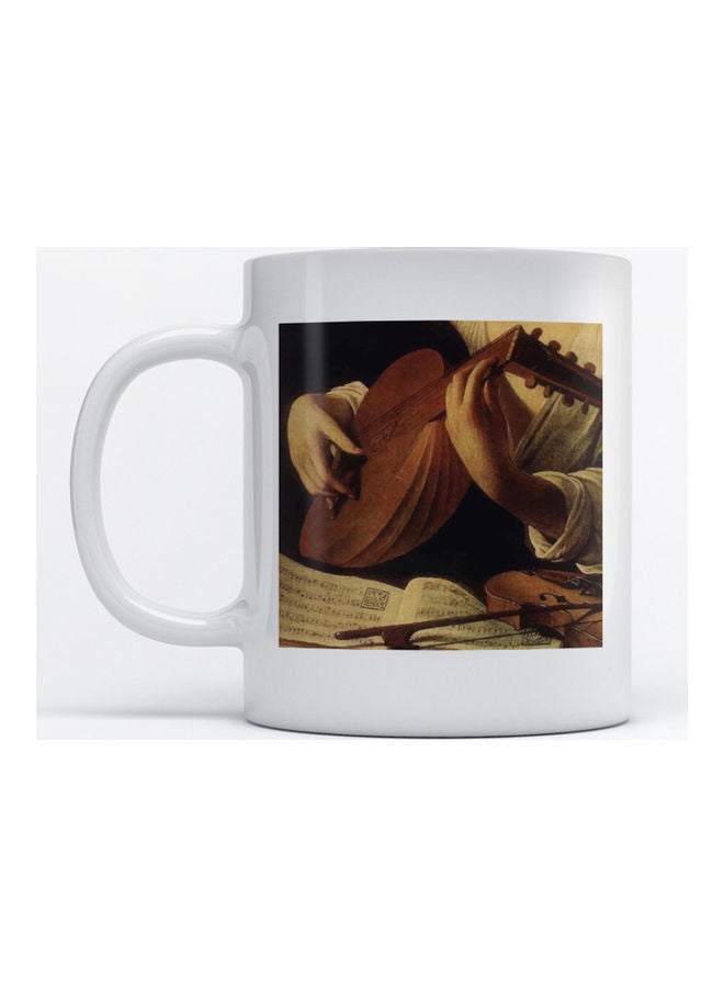Atiq Mug Oud Player for Coffee and Tea White 