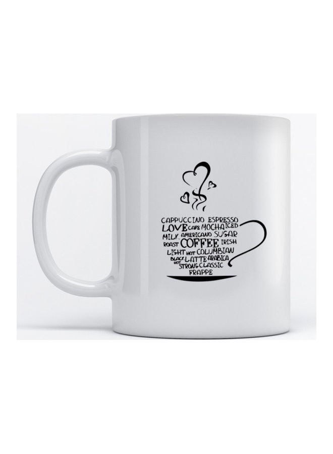 مج لعشاق القهوة للشاي والقهوة أبيض