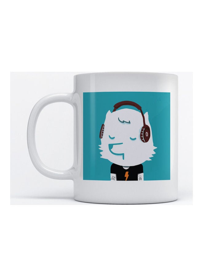 أتيك مج للقهوة والشاي بطبعة كلب لطيف أبيض