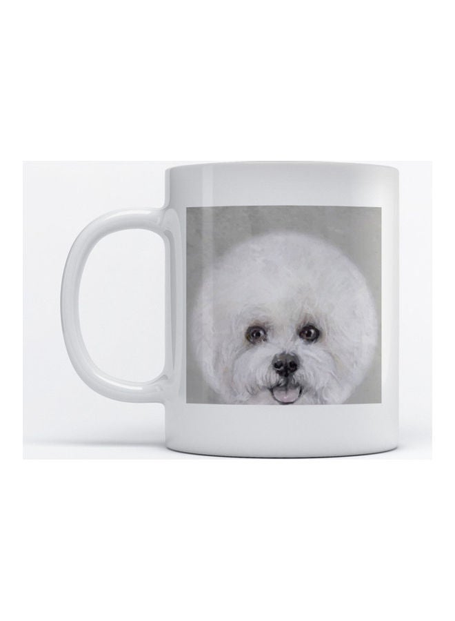 Atiq Mug Cute Dog for Coffee and Tea White 