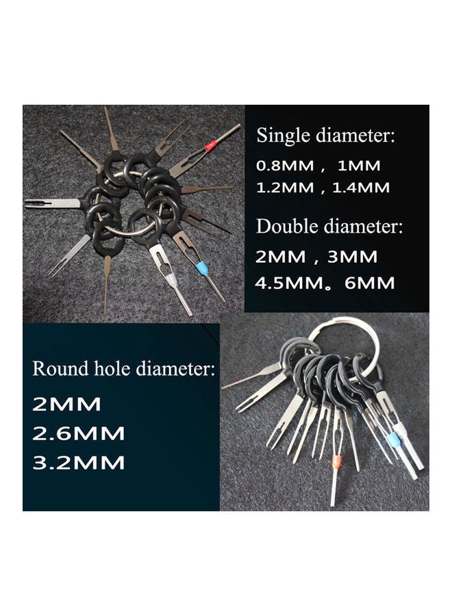 Generic 11Pcs/Set Terminal Removal Tools Car Electrical Wiring Crimp Connector Pin Extractor Kit  - Image 2