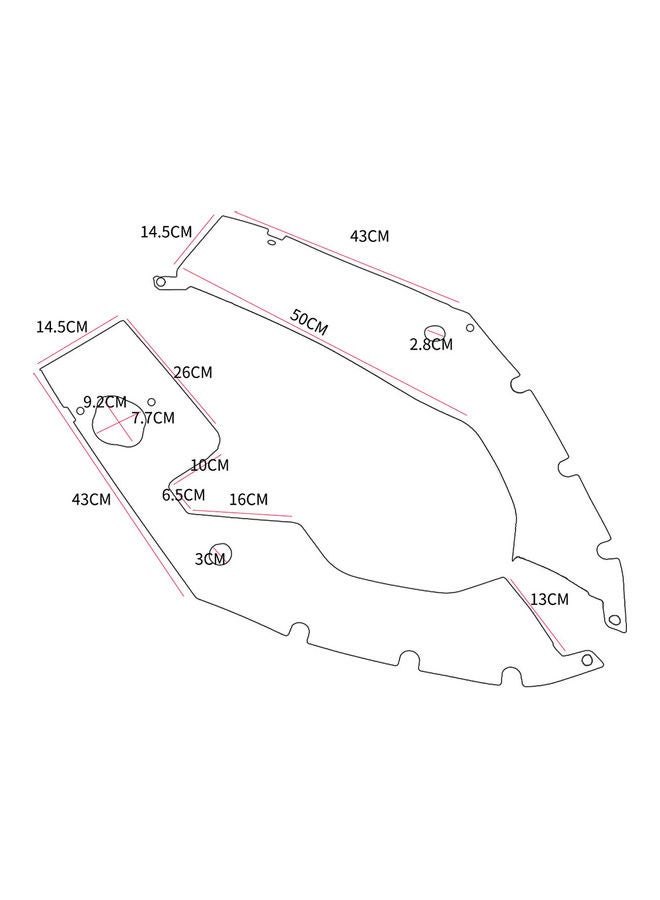 Generic - 1Pair For Honda for Civic 2016-2018 10th Gen Engine Bay Side Panel Covers  Models:AP4431 - Image 1
