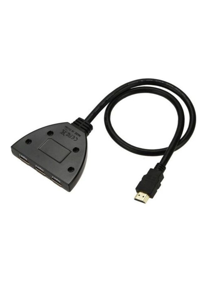 كابل محول مقسم تلقائي من 3 منافذ إلى 1 HDMI لأجهزة التلفزيون عالية الوضوح وDVD، بلون أسود. ألوان متعددة - Image 2