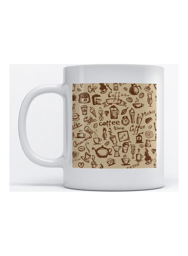 Atiq Mug Coffee Lovers for Coffee and Tea White