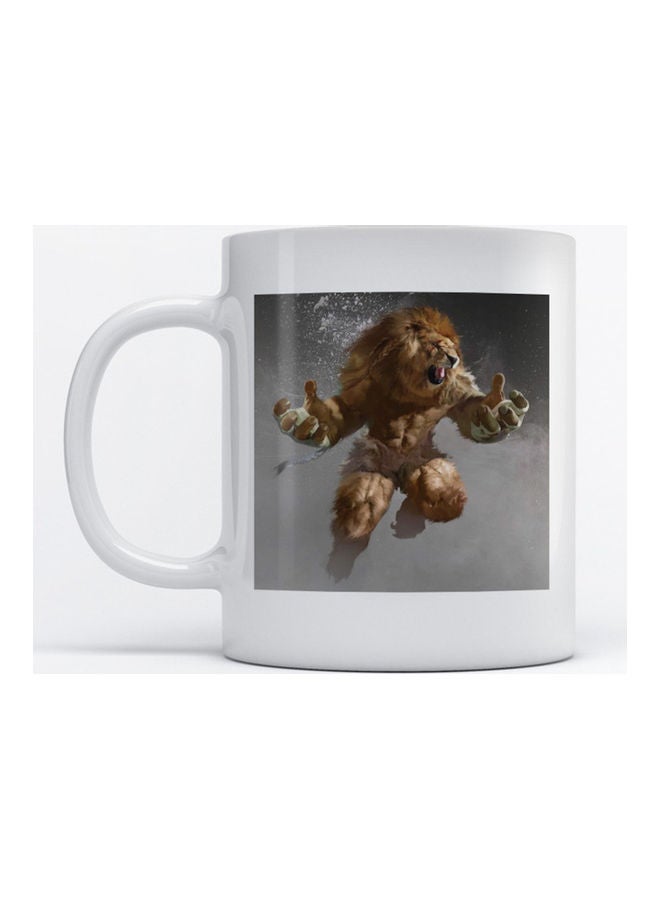 Atiq Mug The Lion for Coffee and Tea White