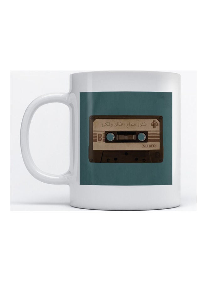 Mug Talal Maddah Cassette for Coffee and Tea White
