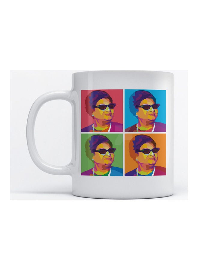 Atiq Mug Umm Kulthum , Pop Art for Coffee and Tea White
